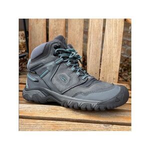 Keen Women's Ridge Flex Mid Steel Grey/Porcelain Waterproof Hiking Boots 1026085